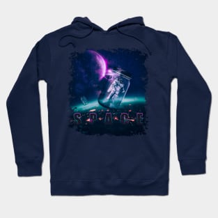 astronaut in bottle. space traveling is cheap now! sci fi Hoodie